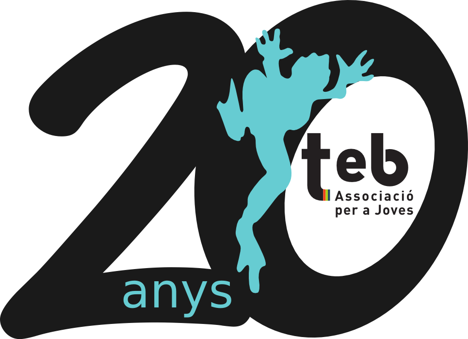 Logotip oficial dels 20 anys del Teb